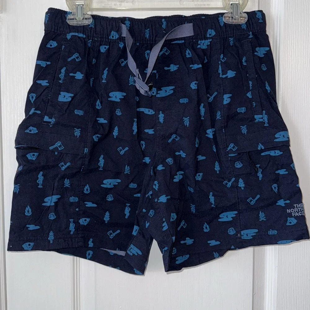 The North Face Class V Belted Shorts Blue Print Size S